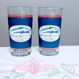 Set of 2 Kentucky Derby Mint Julep Glasses 2010 136th Run Official Tumbler NWT